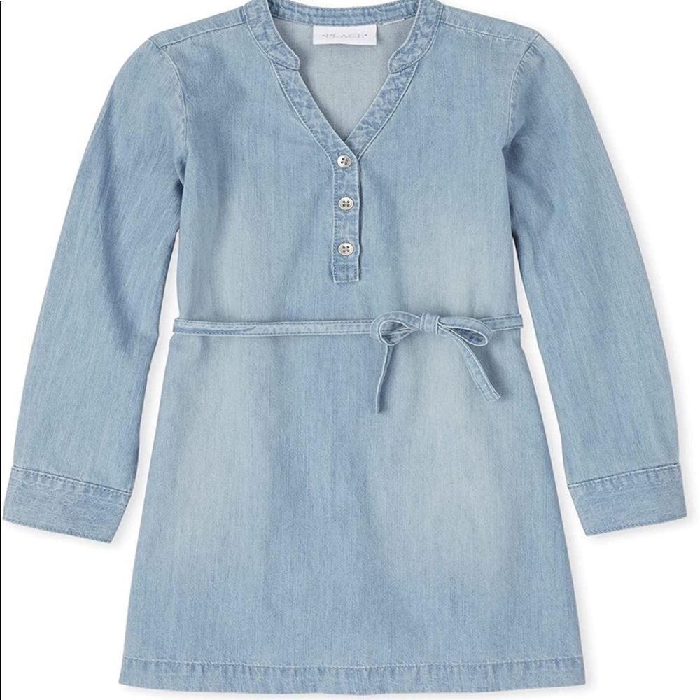 The Children's Place Girls Chambray Shirt Dress Sz 5/6 NWT🏷 so soft!